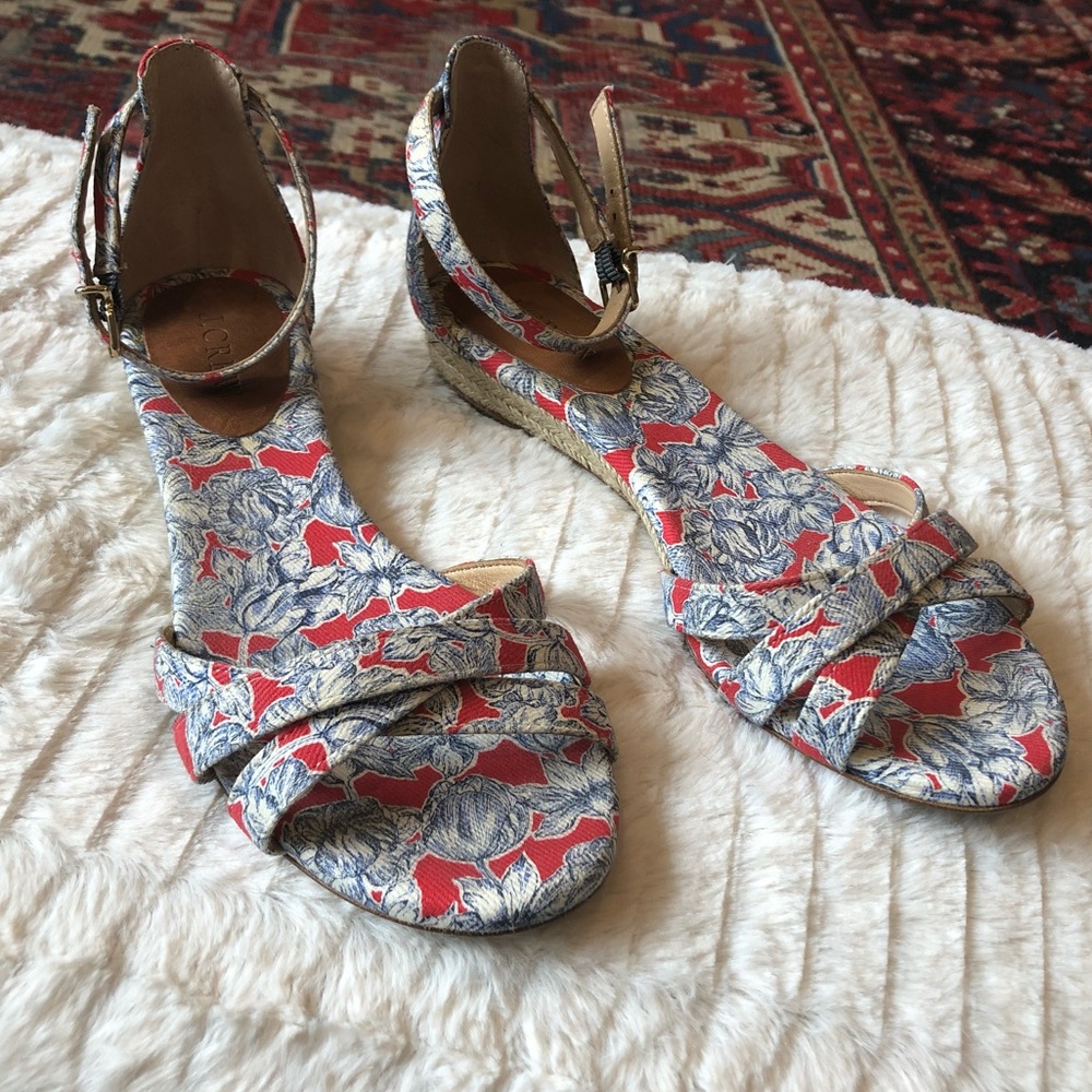 J. Crew Floral Espadrilles NWOT